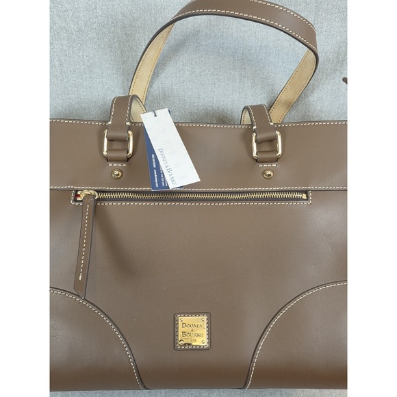 Dooney & Bourke Beacon Leather Large Mila Tote Chestnut Designer Old Money NEW - Picture 5 of 16